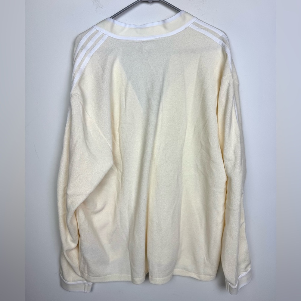 Adidas Originals Butter Yellow Terry Cloth Cardigan XL NEW - Picture 5 of 10